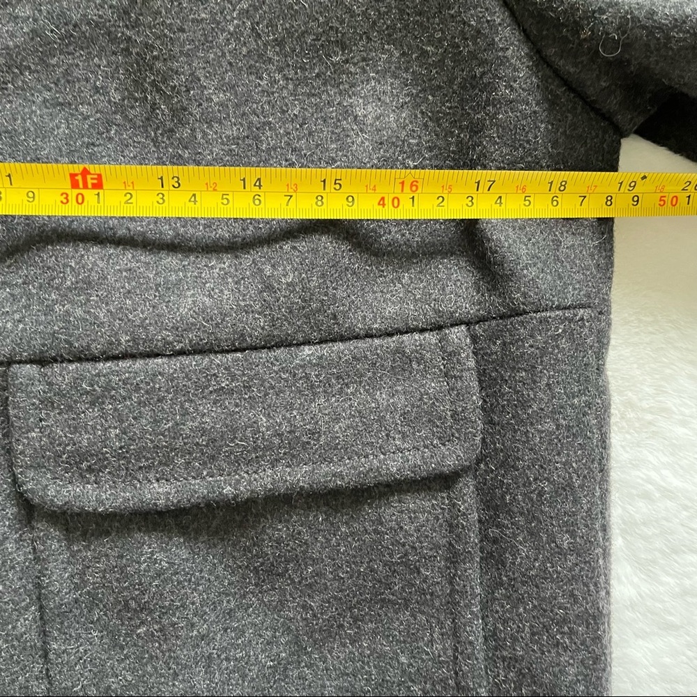 J. CREW WOOL BLEND LONG LINE JACKET Size Small Charcoal Gray Minimalist Chic - Picture 8 of 11